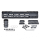 Presma AR-15 Super Light M-LOK Series Free Float Handguards with Partial Top Rail, 10in, Black, MARMP10
