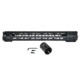 Presma Jackal 16.5in AR-15 .223.5.56 Free Float KeyMod Handguard, Super Slim ID 1.35in, 6061-T6 Aluminum Alloy w/ Steel Barrel Nut, Matte Black PRJA101