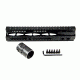 Presma Kangaroo Series AR Style Free Float Handguard Quad Rail Mount, Black, 10 in PRKA021