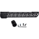 Presma M-LOK Free Float Handguard w/Partial Top Rail, 10 in, Black, UMM38D10-H