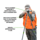 Primos Hunting Pole Cat Tall Bipod Shooting Stick, Clam, 65483