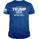 Printedkicks Printed Kicks Trump 2020 No Bs Men's T-shirt Royal Blue Large