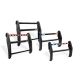 Pro-Gard Industries Black Powder Coated Steel, Standard Push Bumper With Integrated, Two Head, All 1/2 Red &amp; 1/2 Blue Ion's - PB57T11ION2RB