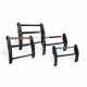 Pro-Gard Industries Black Powder Coated Steel, Standard Push Bumper With Integrated, Two Head, All Red Ions - PB81FT09ION2RB