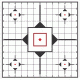 Pro-Shot Pro-Shot 9in x 13in Sight In Target w/ Adhesive Backing, Pack of 6, P2-SightInTarget, Red/Black/White, P2-SightInTarget