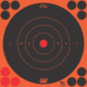 Pro-Shot Splatter Shot 8in Orange Bullseye Target - 6 pr Pack 10/ct Case, 8B-ORNG-6PKx10