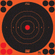 Pro-Shot Pro-Shot Splatter Shot Bullseye Targets Peel And Stick 8 Inch Orange 30 Pack, Orange, 8B-ORNG-30PK