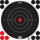 Pro-Shot Splatter Shot White Bullseye Target, 30 Pack, 8in, 8B-WHITE-30PK