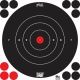 Pro-Shot Splatter Shot White Bullseye Target, 30 Pack, 8in, 8B-WHITE-30PK
