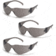 Pyramex 4100 Series Safety Glasses - Gray-Hardcoated Lens, Gray Frame, Pack of 3