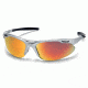 Pyramex Avante Safety Glasses - Ice Orange Lens, Silver Frame SS4545D