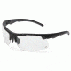 Pyramex Drone Tactical Safety Glasses Black Half-Frame Clear Lens