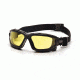 Pyramex I-Force Safety Glasses,Black Strap-Temples/Amber Anti-Fog Lens SB7030SDNT