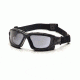 Pyramex I-Force Safety Glasses,Black Strap-Temples/Gray Anti-Fog Lens SB7020SDNT