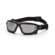 Pyramex I-Force Safety Glasses,Black Strap-Temples/Silver Mirror Anti-Fog Lens SB7070SDNT