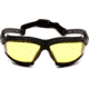 Pyramex Isotope Safety Glasses w/Amber H2MAX Anti-Fog Lens, Black, GB9430STM