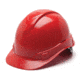 Pyramex Ridgeline HP46 Hard Hat,Cap-Style 6 Point Ratchet Suspension,Red HP46120