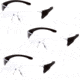 Pyramex Trulock Safety Glasses w/Clear Anti-Fog Lens, Black, Pack of 3