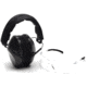 Pyramex VGCOMBO110 Low-Profile Combo Kit Scratch Resistant Clear Lens &amp; Frame with Rubber Temple Tips, Gray Low-Profile Earmuffs, VGCOMBO110