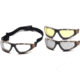 Pyramex XSG Shooting Glasses, Real Tree HardWood Frame, Clear,Gray, Amber Ballistic Lenses