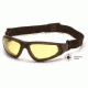 Pyramex XSG Tactical Glasses - Amber Ballistic Anti-Fog Lens, Black Frame GB4030BST