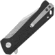 QSP Knife Grebe Button Lock Black G10