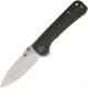 QSP Knife Hawk Linerlock Folding Knife, Green, Green micarta handle, QS131-H