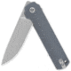 QSP Knife Lark Folding Knife, 4.25in Closed, 3.13in Satin 14C28N Sandvik SS Blade, Gray G10 Handle, QS144-B