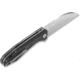 QSP Knife Pelican Linerlock Folding Knife, 3.63in CPM S35VN stainless blade, Black linen micarta handle, QS118-D2