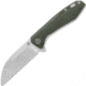 QSP Knife Pelican Linerlock Folding Knife, 3.63in CPM S35VN stainless blade, Green linen micarta handle, QS118-E2