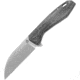 QSP Knife Pelican Linerlock Folding Knife, 3.63in stonewash finish CPM S35VN stainless blade, Black, Black linen micarta handle, QS118-D1