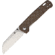 QSP Knife Pelican Linerlock Folding Knife, 3in satin finish D2 tool steel blade, Black, Black linen micarta handle, QS130-A
