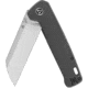 QSP Knife Penguin Plus Folding Knife, 4.5in Closed, 3.38in Satin CPM-20CV SS Blade, Black Stonewash Titanium Handle, QS130XL-C2