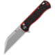 QSP Knife Swordfish Folding Knife, 4.5in Closed, 3.63in Stonewash 14C28N Sandvik SS Blade, Black/Red G10 Handle, QS149-A1