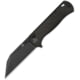 QSP Knife Swordfish Folding Knife, 4.5in Closed, 3.63in Black Stonewash 14C28N Sandvik SS Blade, Dark Brown Micarta Handle, QS149-C2
