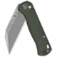 QSP Knife Swordfish Folding Knife, 4.5in Closed, 3.63in Stonewash 14C28N Sandvik SS Blade, Green Canvas Micarta Handle, QS149-B1