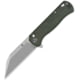 QSP Knife Swordfish Folding Knife, 4.5in Closed, 3.63in Stonewash 14C28N Sandvik SS Blade, Green Canvas Micarta Handle, QS149-B1