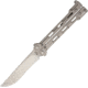 Quartermaster McFly II Dress Balisong Folding Knife,4.5in,D2 Tool Steel,Skeletonized CNC Machined Titanium Handle QTRQBS2P