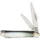Queen City Peanut Black Pearl Folding Knife, Mirror finish stainless clip and pen blades, Black pearl handle, KB206R / QC009