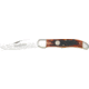 Queen Folding Hunter Fold Knife, D2 tool steel clip blade, Aged honey amber stag bone handle QN44ACSB