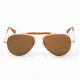 Randolph Sportsman Single Vision Prescription Sunglasses, 23K Gold Frame, SP11412SV
