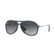 Ray-Ban ALEX F RB4201F Sunglasses 60028G-59 - Rubber Blue Frame, Grey Gradient Dark Grey Lenses