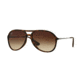 Ray-Ban ALEX F RB4201F Sunglasses 865/13-59 - Rubber Havana Frame, Brown Gradient Dark Brown Lenses
