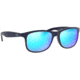 Ray-Ban ANDY RB4202 Sunglasses 615355-55 - Shiny Blue On Matte Top Frame, Green Mirror Blue Lenses