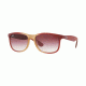Ray-Ban ANDY RB4202 Bifocal Prescription Sunglasses, 55mm, Grad Bord On Rubber Lt Pink Tr, RB4202-63698H-55-BI