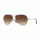 Ray-Ban AVIATOR FLAT METAL RB3513 Sunglasses 147/13-58 - Demi Gloss Sanblast Gunmetal Frame, Brown Gradient Lenses