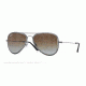 Ray-Ban AVIATOR FLAT METAL RB3513M Sunglasses 147/T5-56 - Demi Glos Sand Gunmetal Frame, Grey Gradient Brown Polar Lenses
