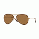 Ray-Ban AVIATOR FLAT METAL RB3513M Sunglasses 149/83-56 - Sand Gold/brown Frame, Polar Brown Lenses