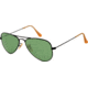 Ray-Ban Aviator Small Metal Sunglasses RB3044 006/14-52 - Matte Black Frame, light green Lenses