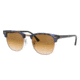 Ray-Ban Clubmaster Prescription Sunglasses, 49mm, Spotted Brown/Blue, RB3016-125651-49-SV